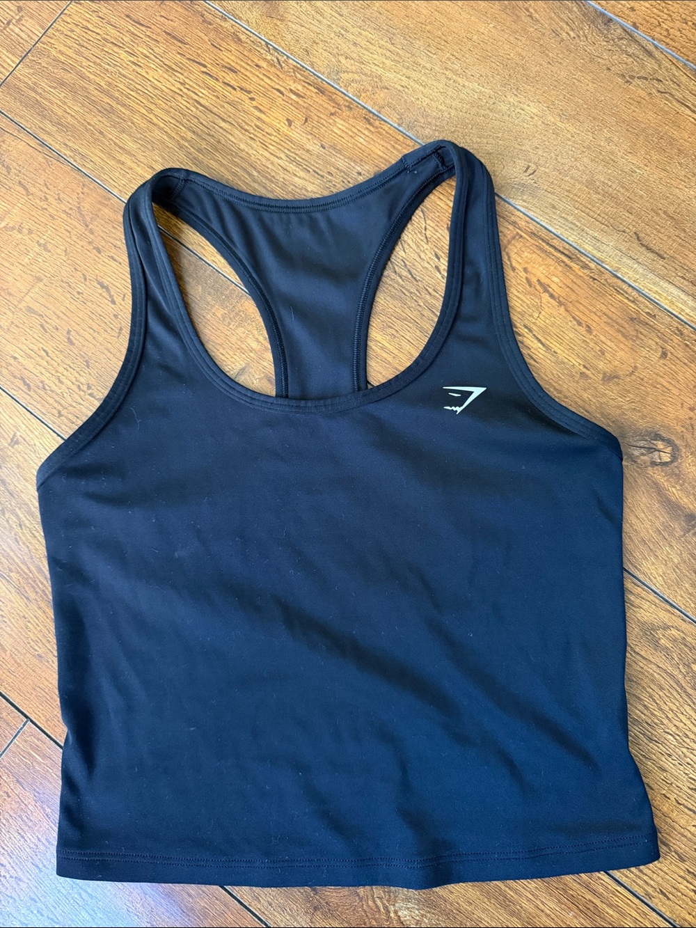 Gymshark Black Racerback Crop Tank